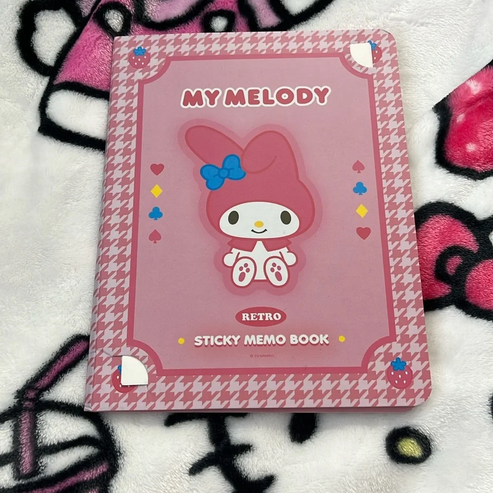 My Melody Memo Book-Style Set of Sticky Notes and Stationary Pages